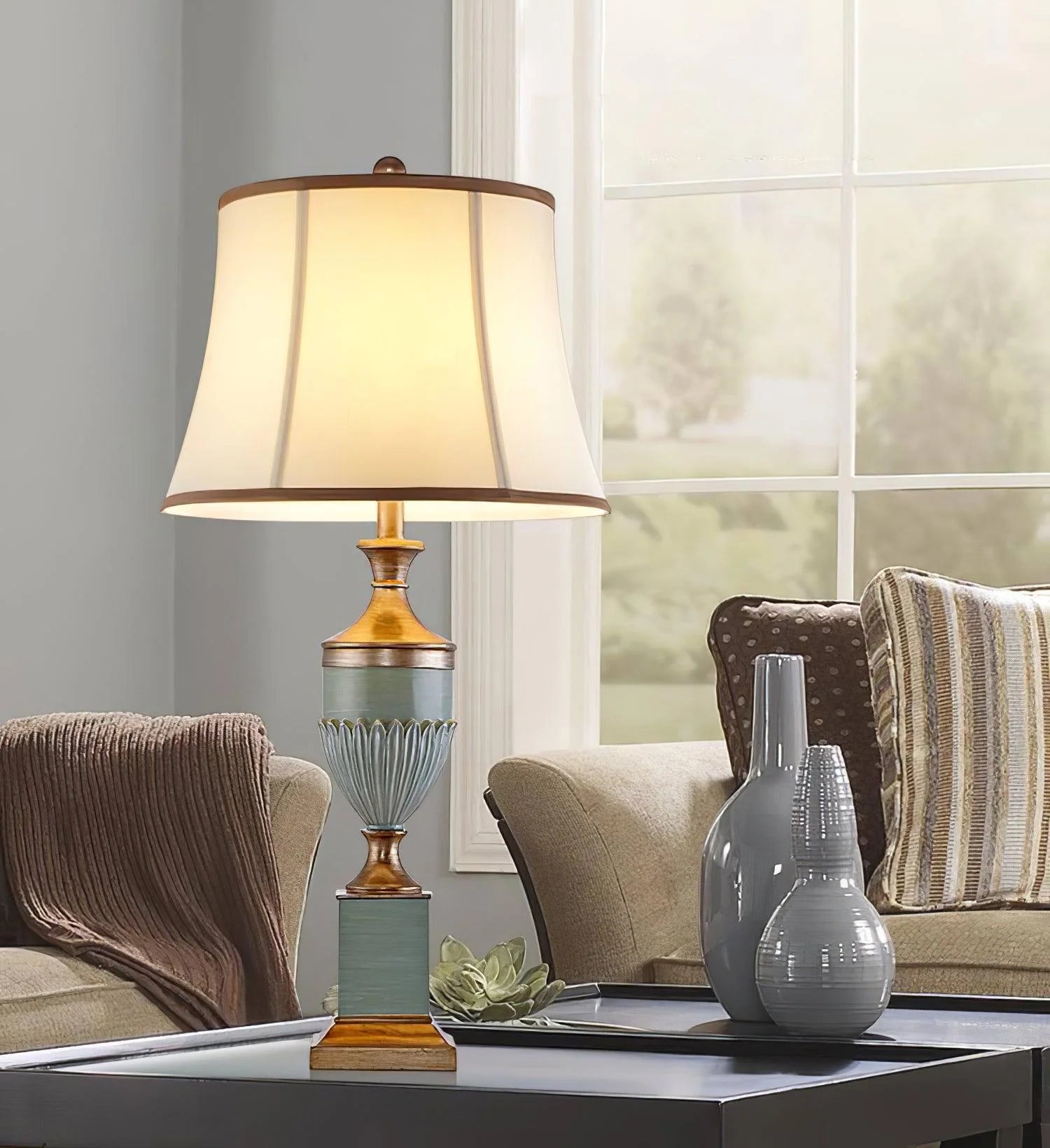 European Luxury Fabric Table Lamp 2