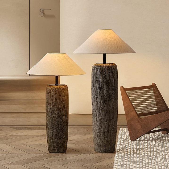Two different sizes of Wabi Sabi Floor Lamp are suitable for Japanese style space
