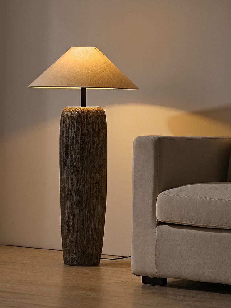 Wabi Sabi Floor Lamp creates a retro atmosphere on the sofa
