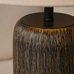 Close-up of the lamp post of a Japanese floor lamp