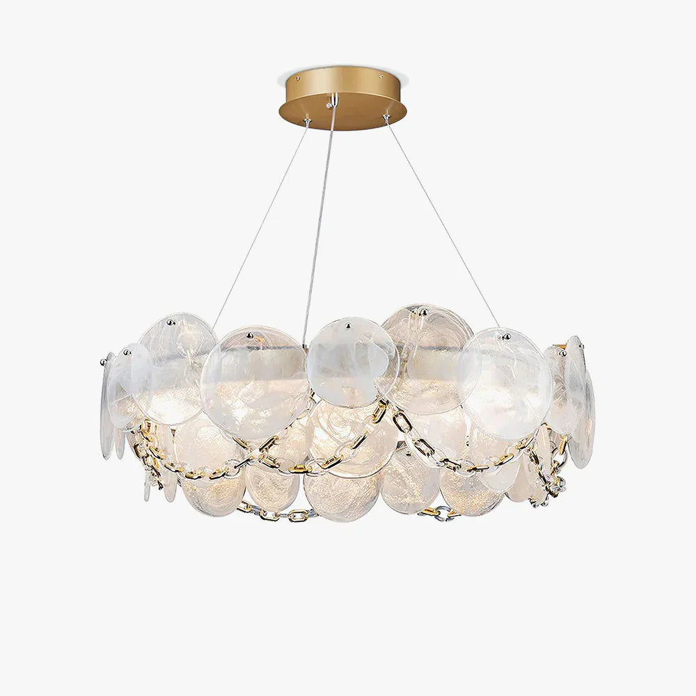 European style Glass Disc Chandelier 15