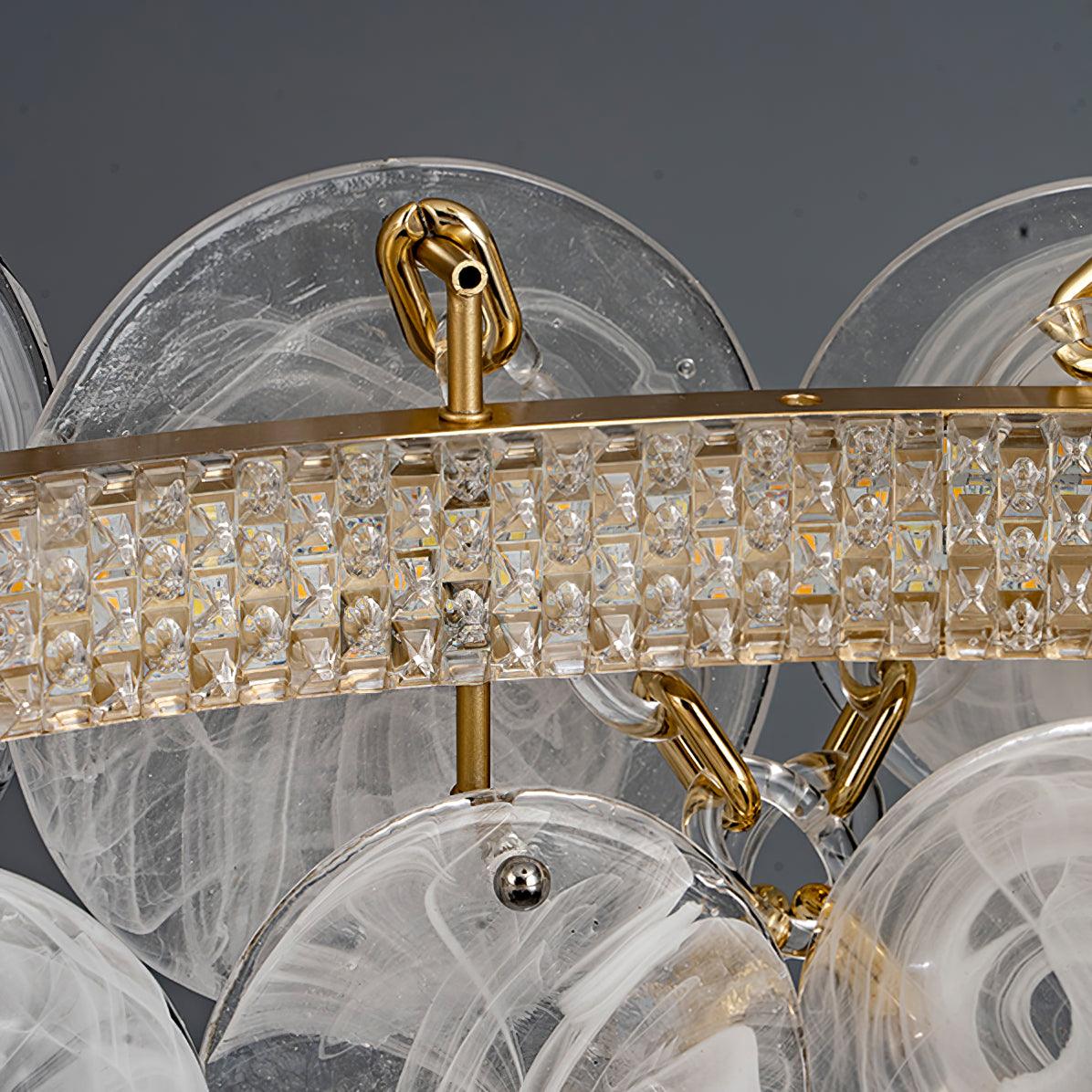 European style Glass Disc Chandelier 4