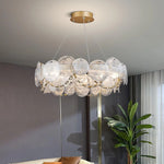 European style Glass Disc Chandelier 7