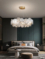 European style Glass Disc Chandelier 8