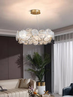 European style Glass Disc Chandelier 9