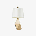 Faceted Table Lamp made of handmade fabric and durable metal