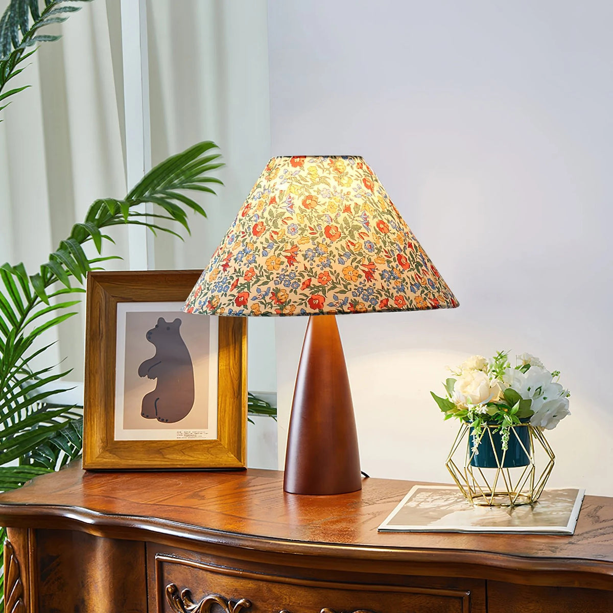 Figured Fabric Table Lamp 11