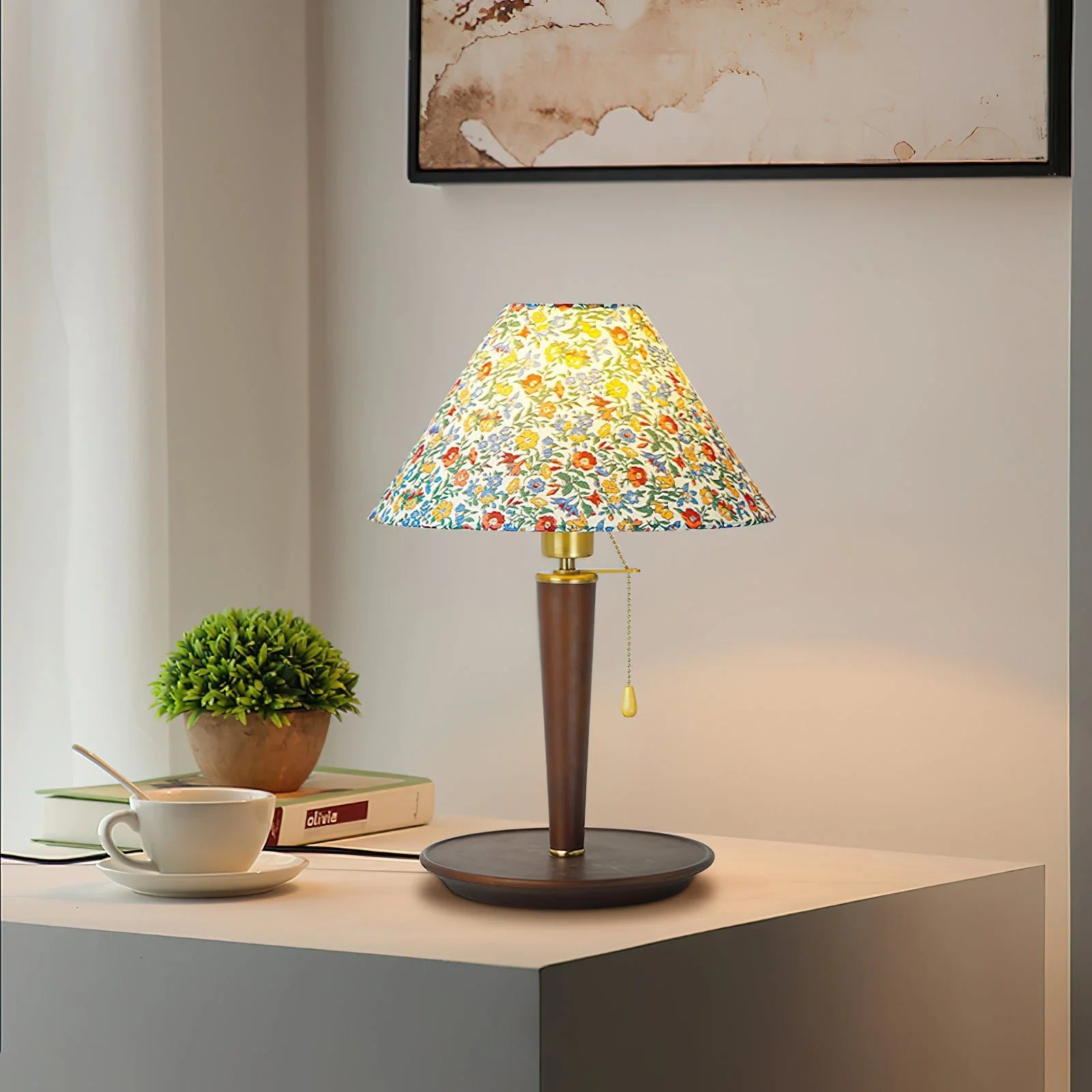 Figured Fabric Table Lamp 2