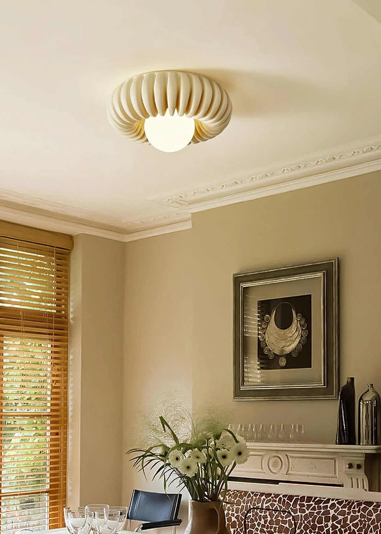 French_Pleated_Ceiling_Light_3