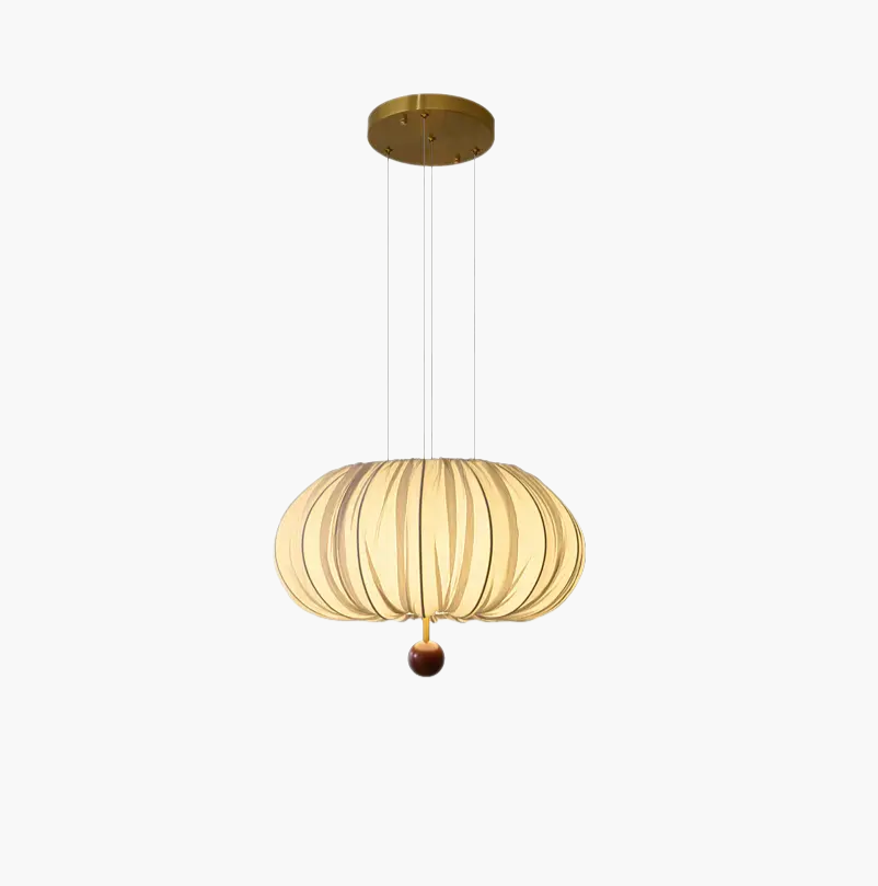 French_Pleated_Fabric_Pendant_Light_1