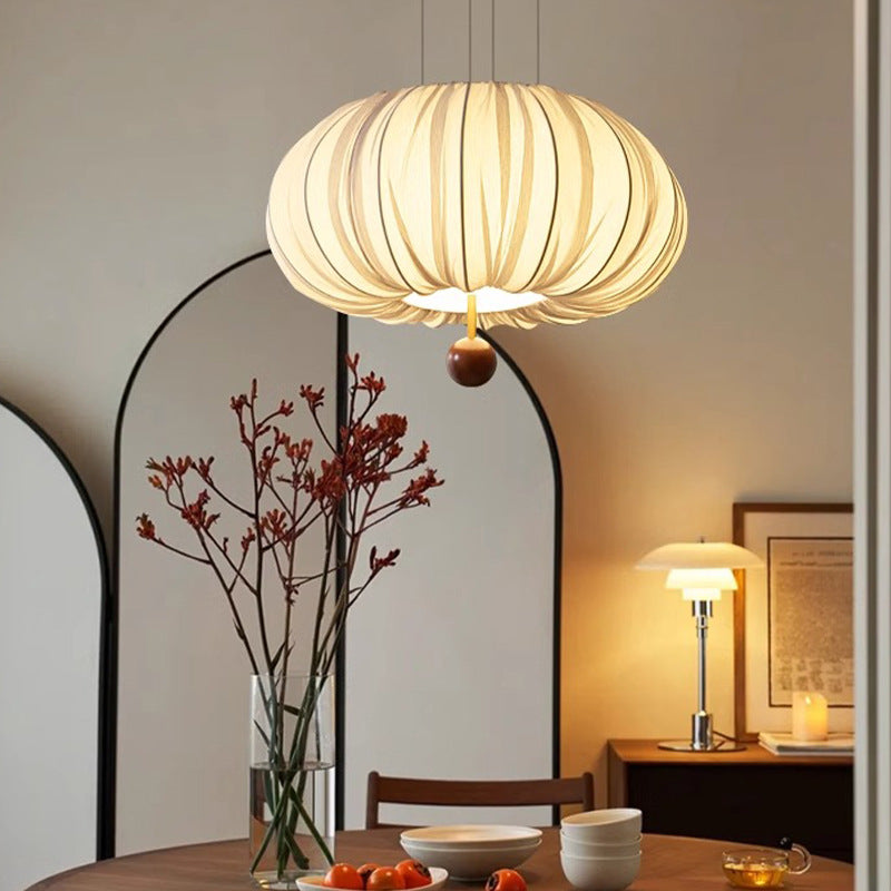 French_Pleated_Fabric_Pendant_Light_2