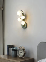 French_Vintage_Lily_Wall_Lamp_above the clock