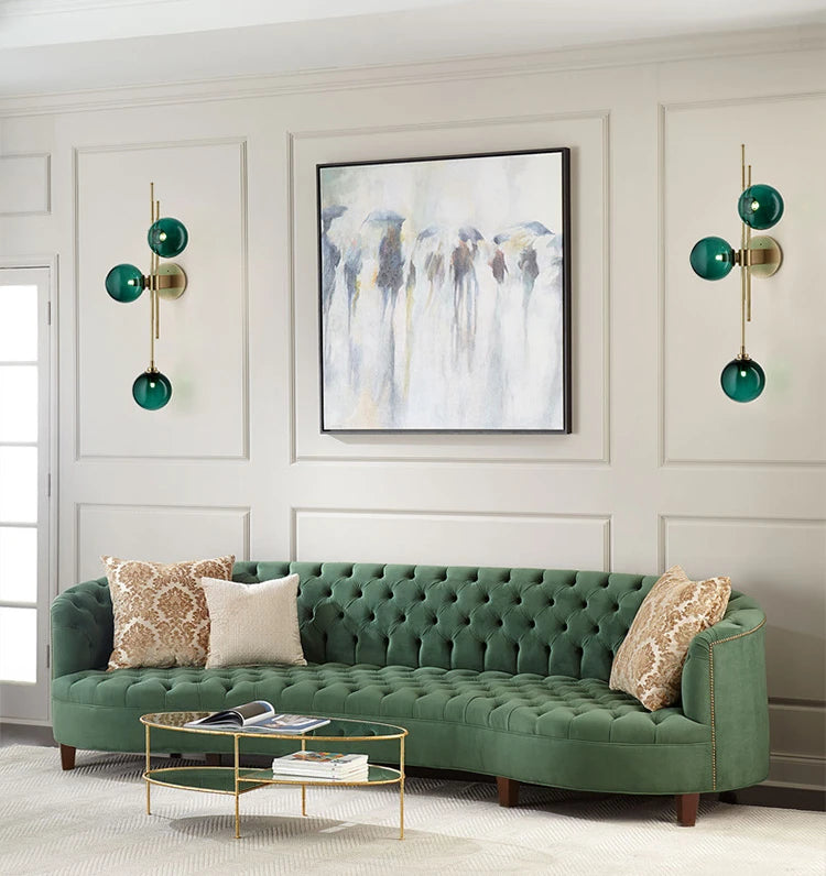 Green Glass Wall Fixture – Perfect for Adding a Pop of Color to Neutral Spaces