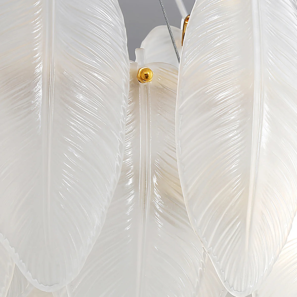 Glass Feather Chandelier 12