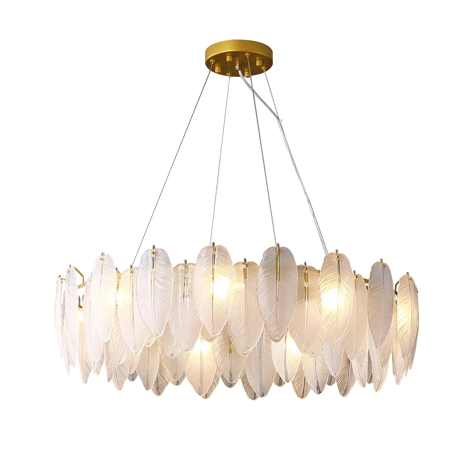 Glass Feather Chandelier 14