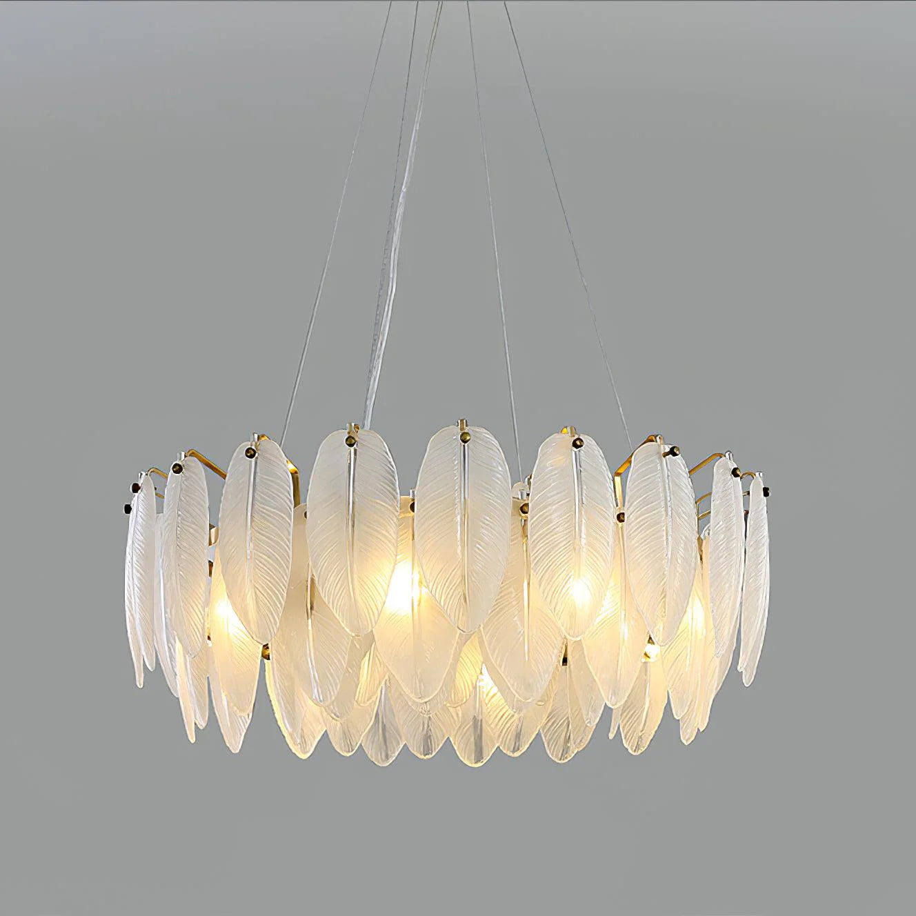 Glass Feather Chandelier 20