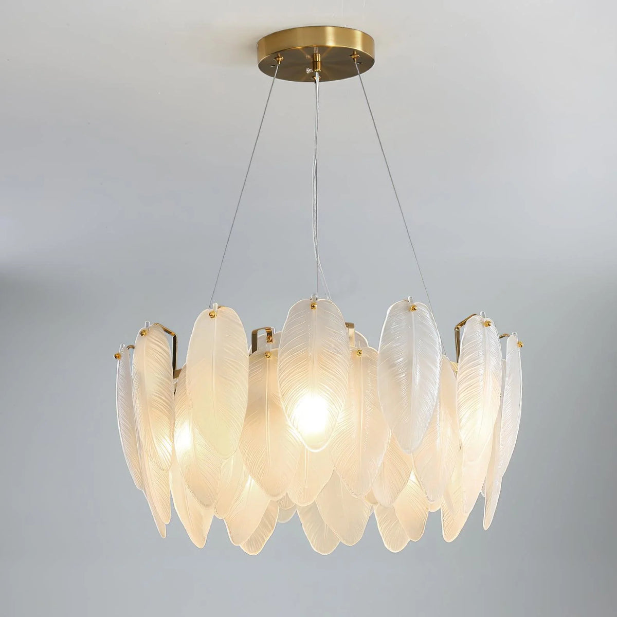 Glass Feather Chandelier 21