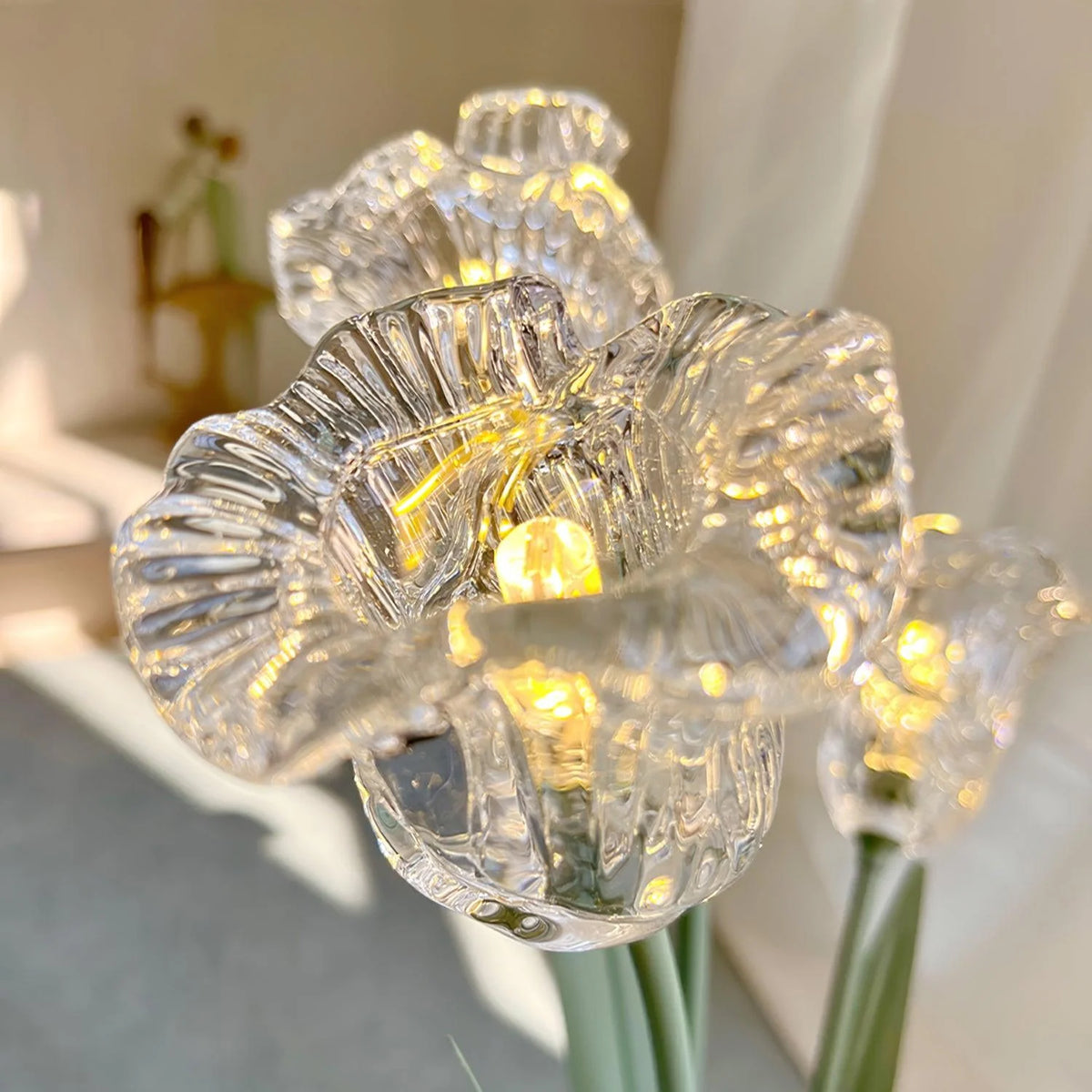 Glass Tulip Flower Table Lamp 11