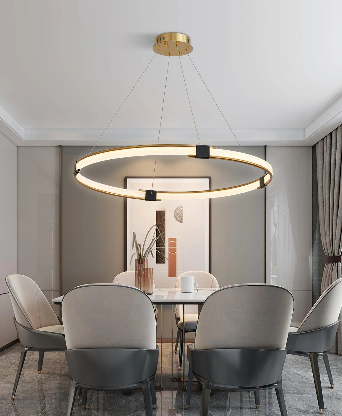 Gold Ring Pendant lamp 7