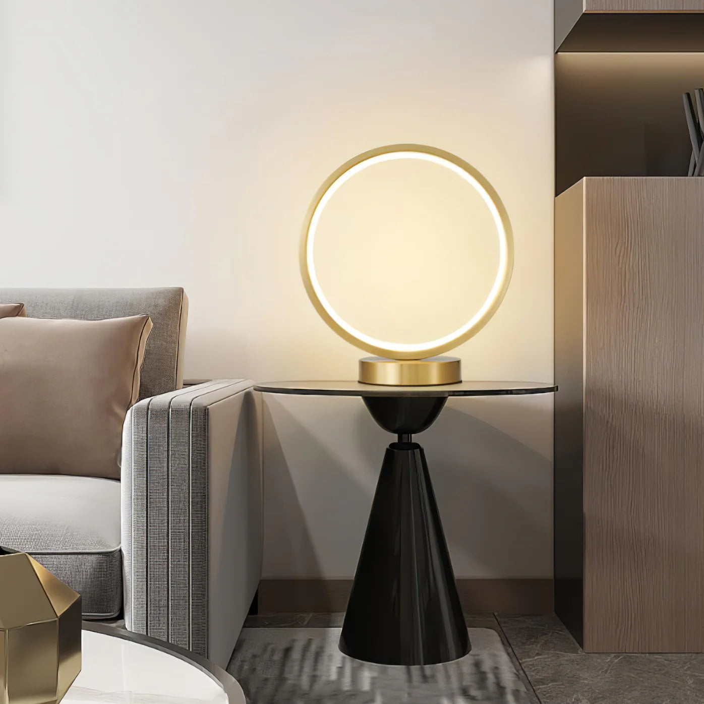 Gold Round Table Lamp 11