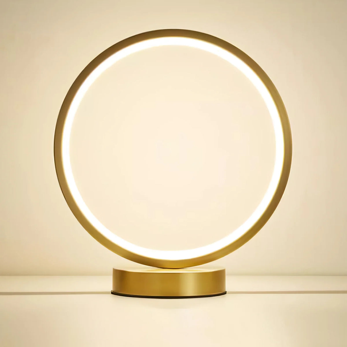 Gold Round Table Lamp 2