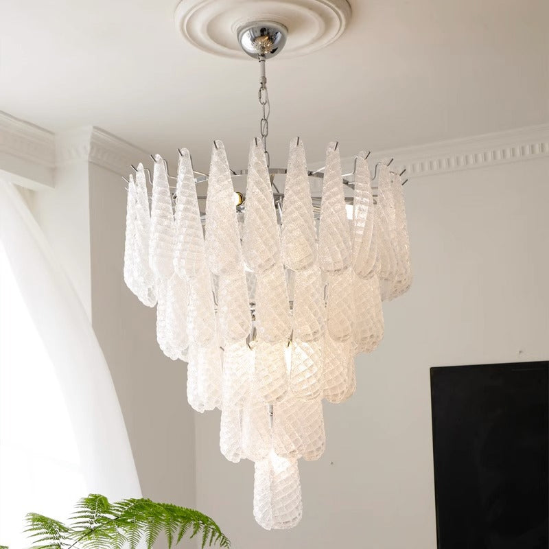 Grid Glass Waterfall Pendant lamp 2