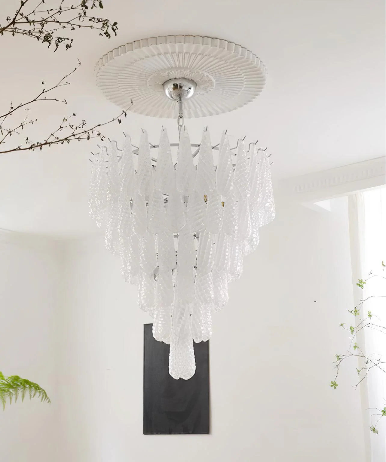 Grid Glass Waterfall Pendant lamp 9