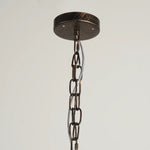 Hanging chain and ceiling canopy of grape crystal chandelier, antique bronze finished metal suspension hardware with power cord