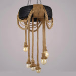 Hemp Rope Industrial Tire Chandelier 11