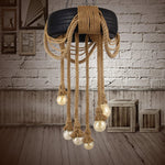 Hemp Rope Industrial Tire Chandelier 4