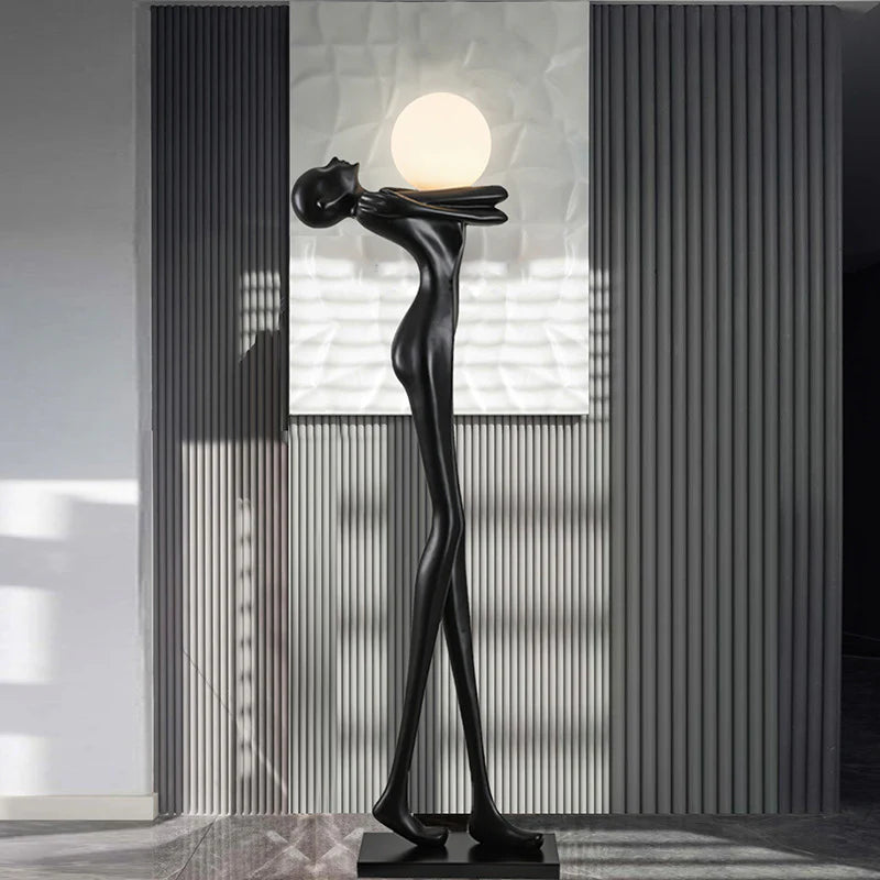 Modern humanoid - shaped floor lamp for ambient lighting