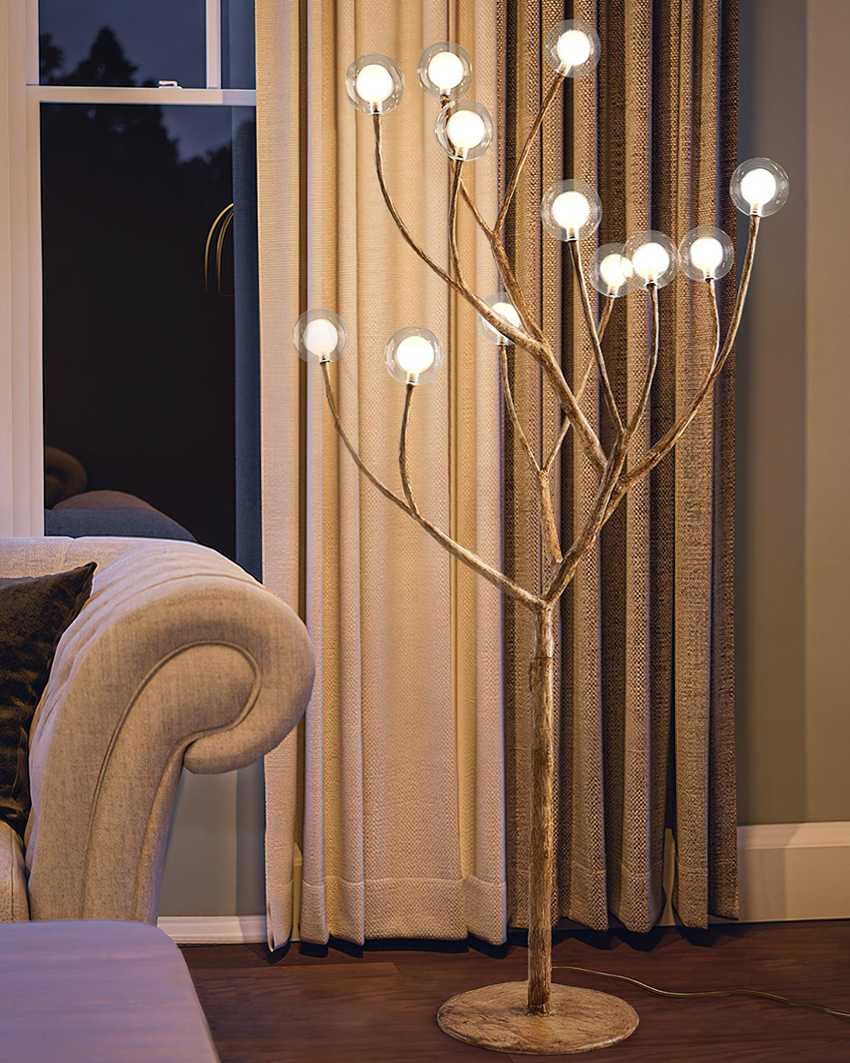 Imitation Wood Branch Floor Lamp 10