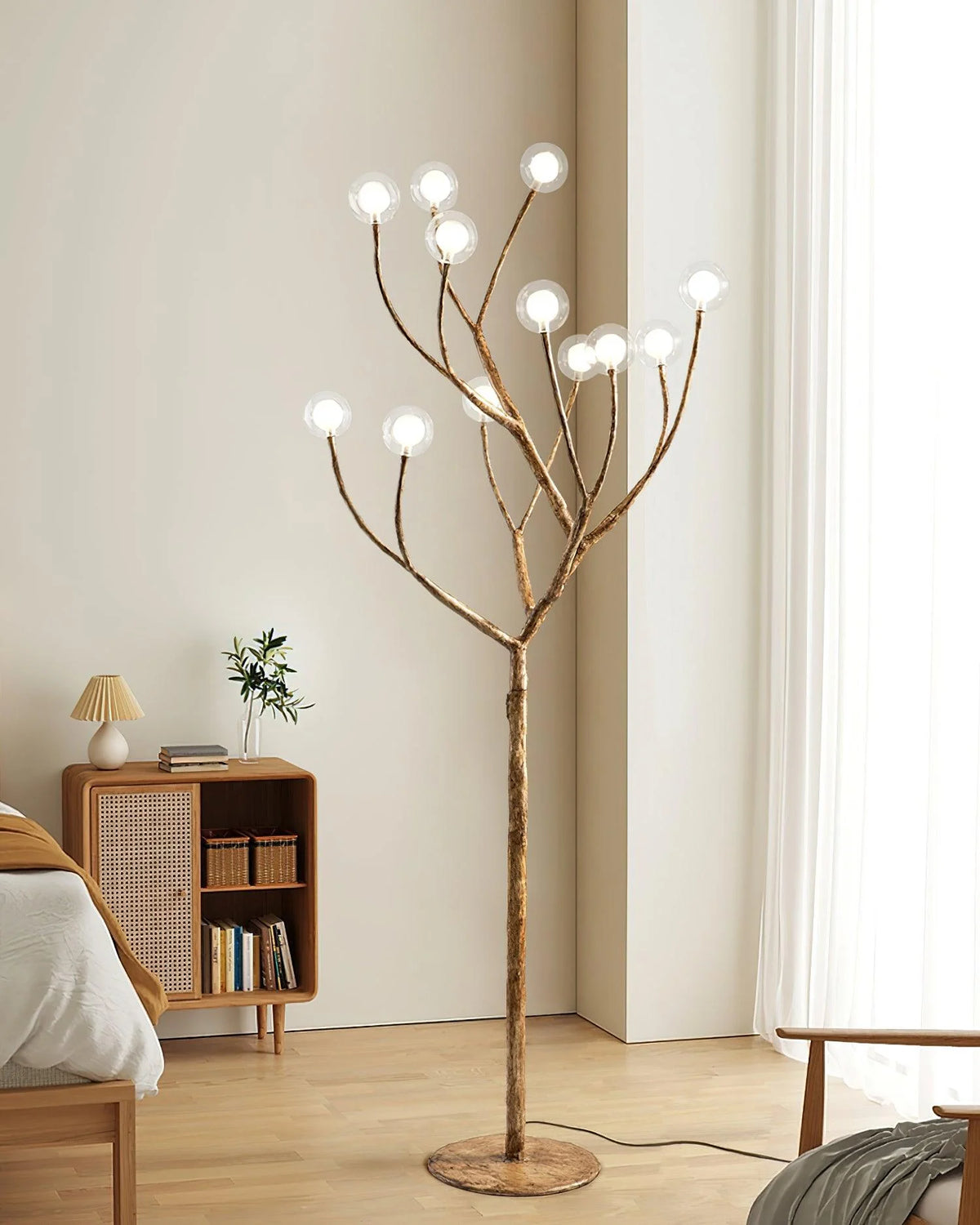 Imitation Wood Branch Floor Lamp 14