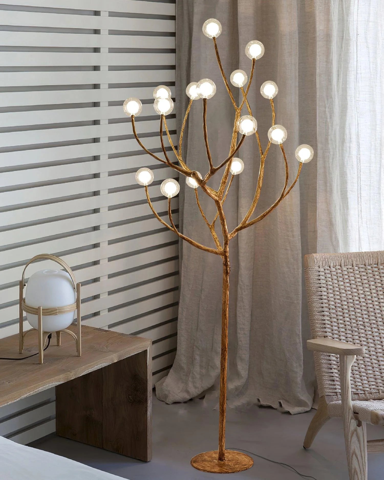 Imitation Wood Branch Floor Lamp 16