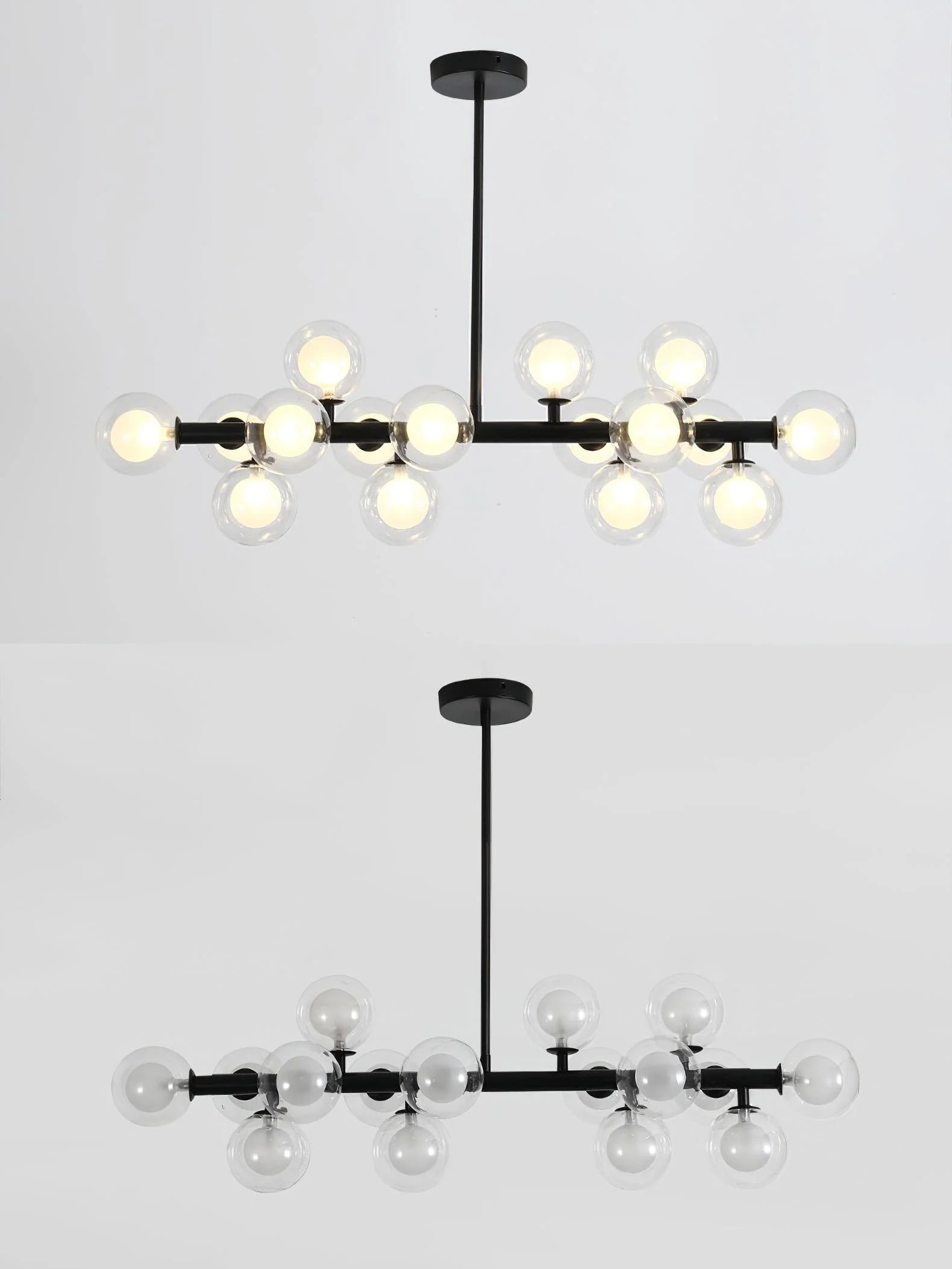 Linear Glass Bubble Chandelier 9