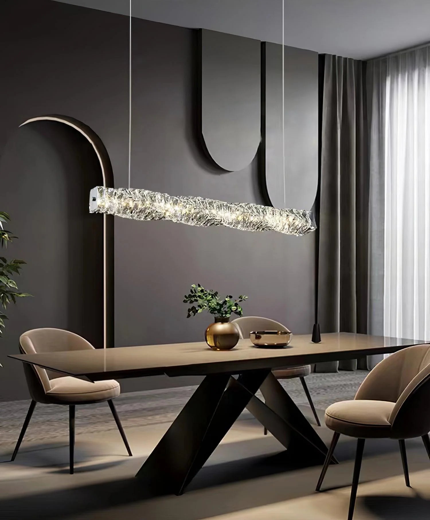 Long Crystal Pendant Lamp 2