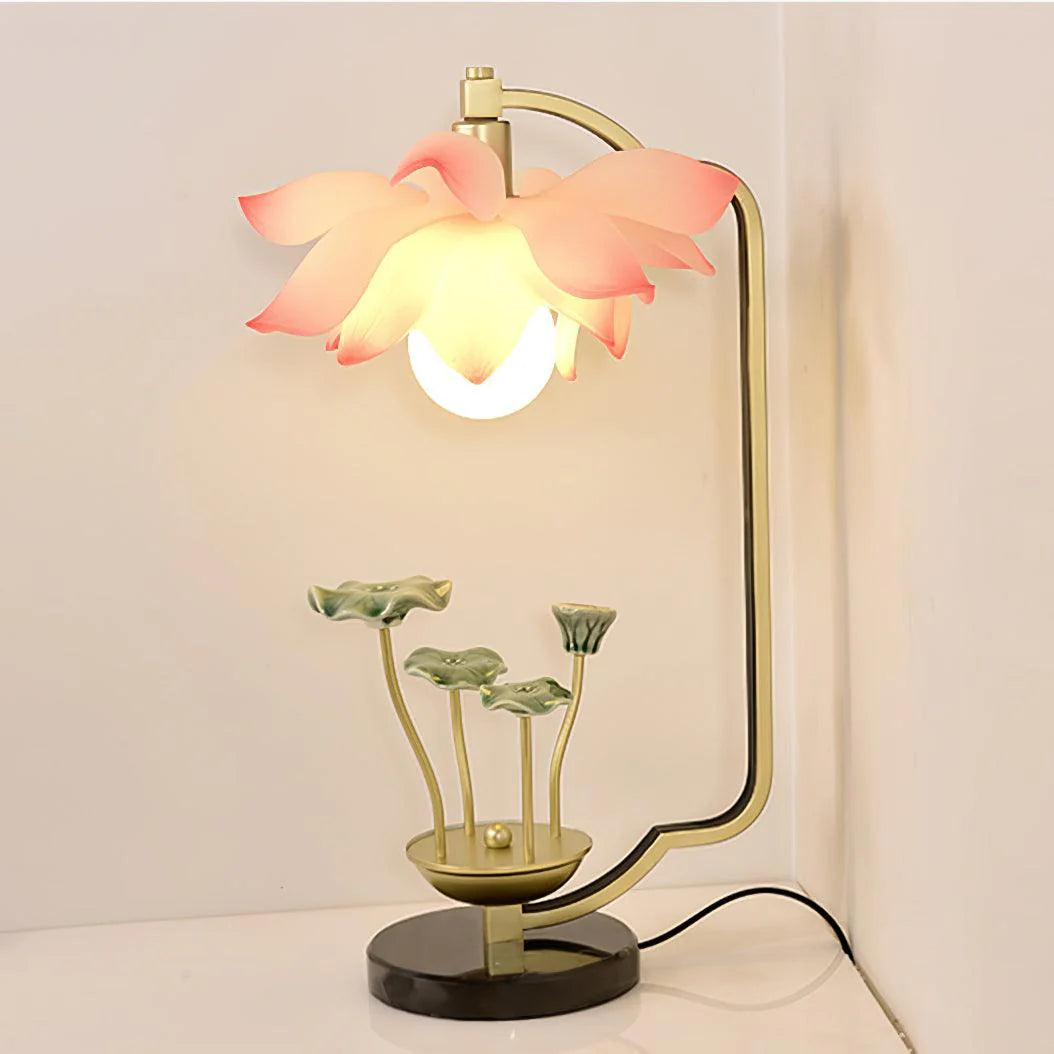 Lotus Chinese Table Lamp 10