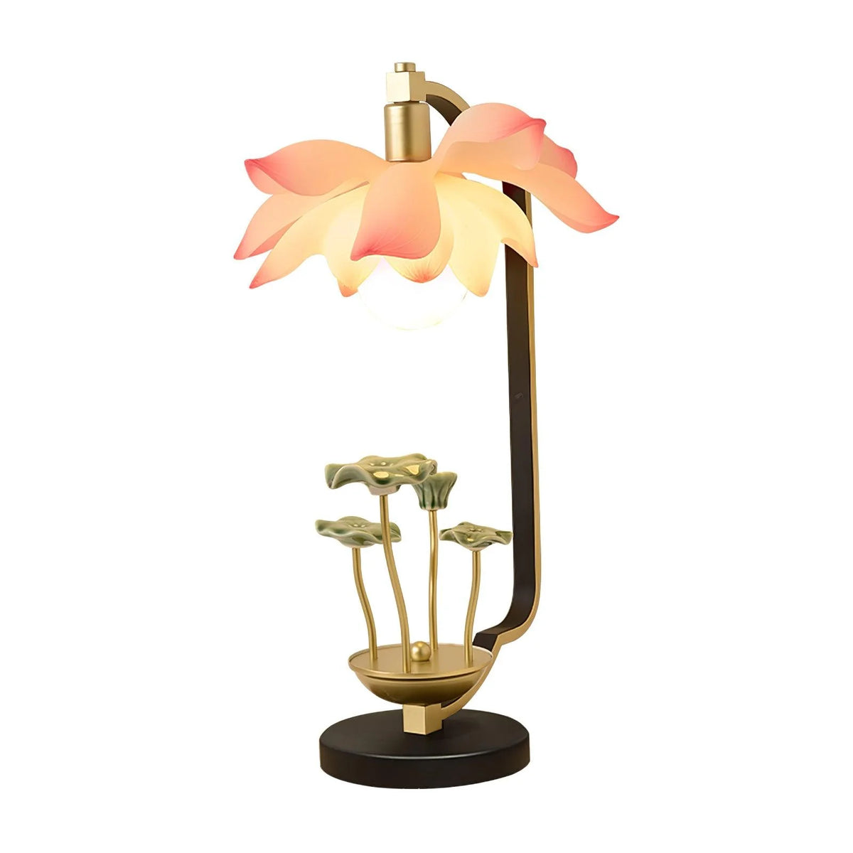 Lotus Chinese Table Lamp 14