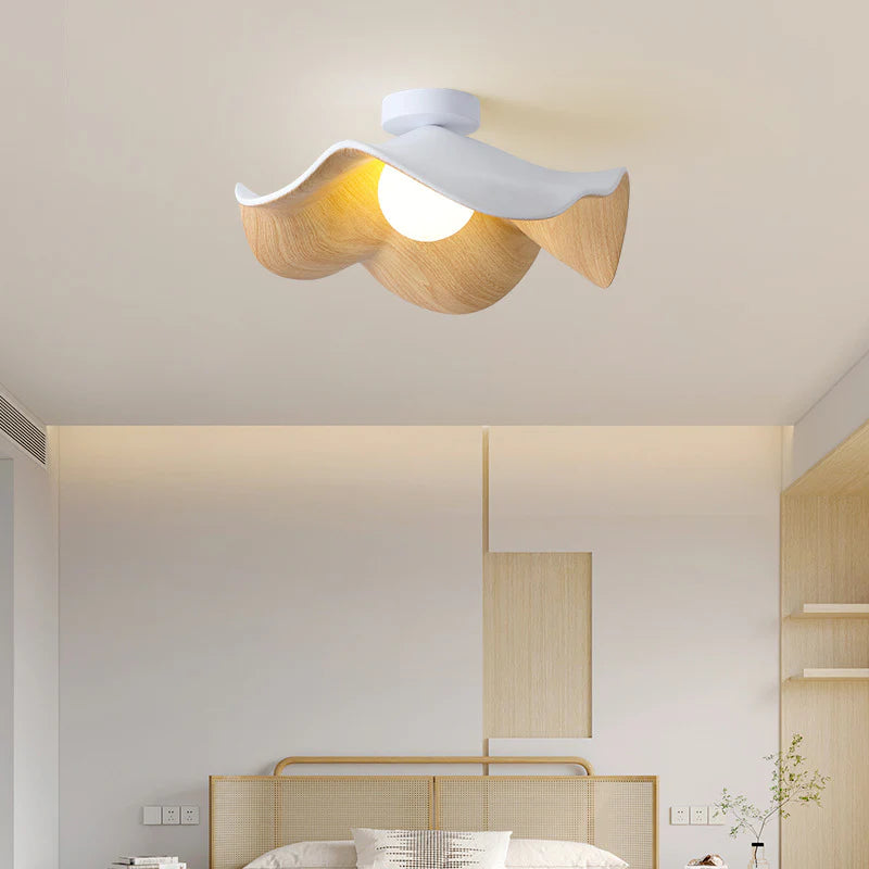 Lotus_Leaf_Ceiling_Lamp_in the bedroom