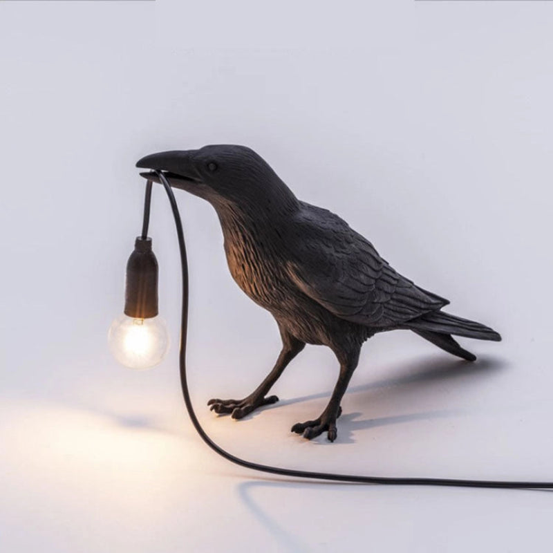 Lucky Bird Table Lamp Standing Style Black