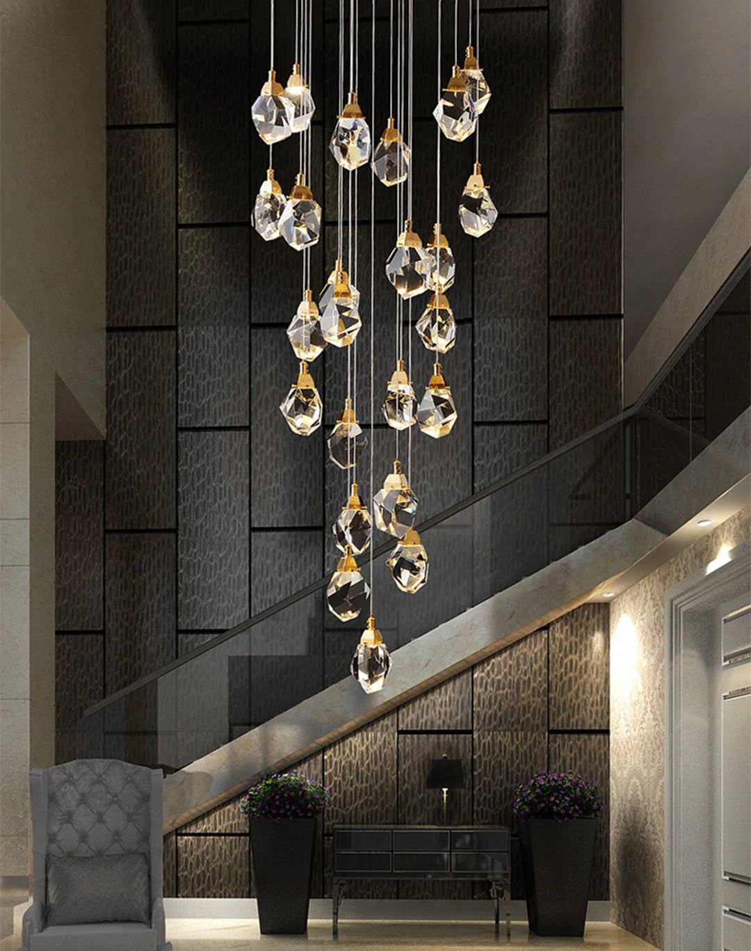 Luxe Prism Crystal Pendant Light 16