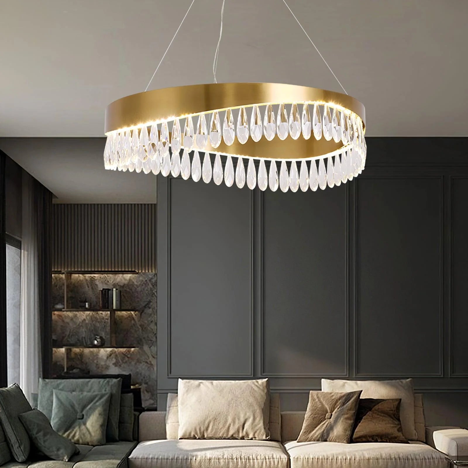 Luxurious Crystal Cascade Chandelier 8