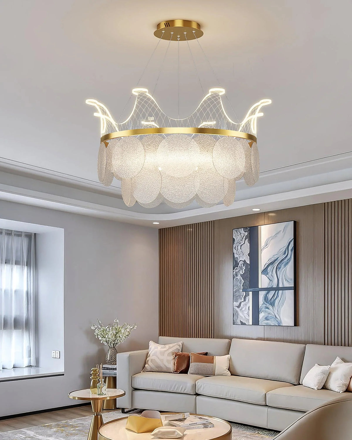 Luxury Crown Glass Chandelier 10