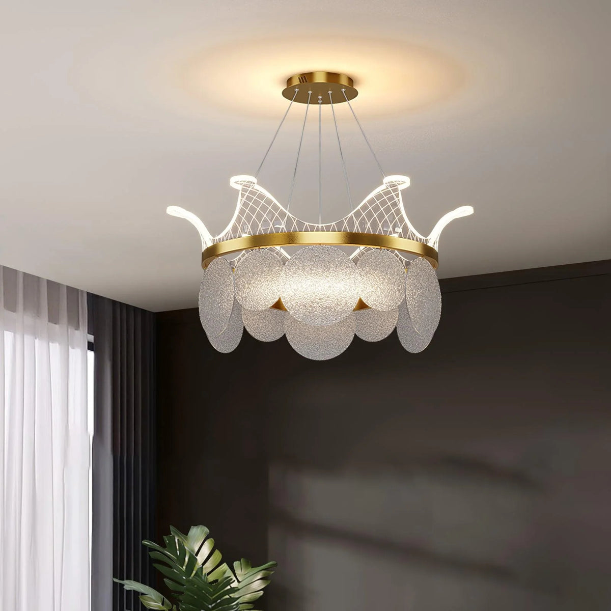 Luxury Crown Glass Chandelier 11