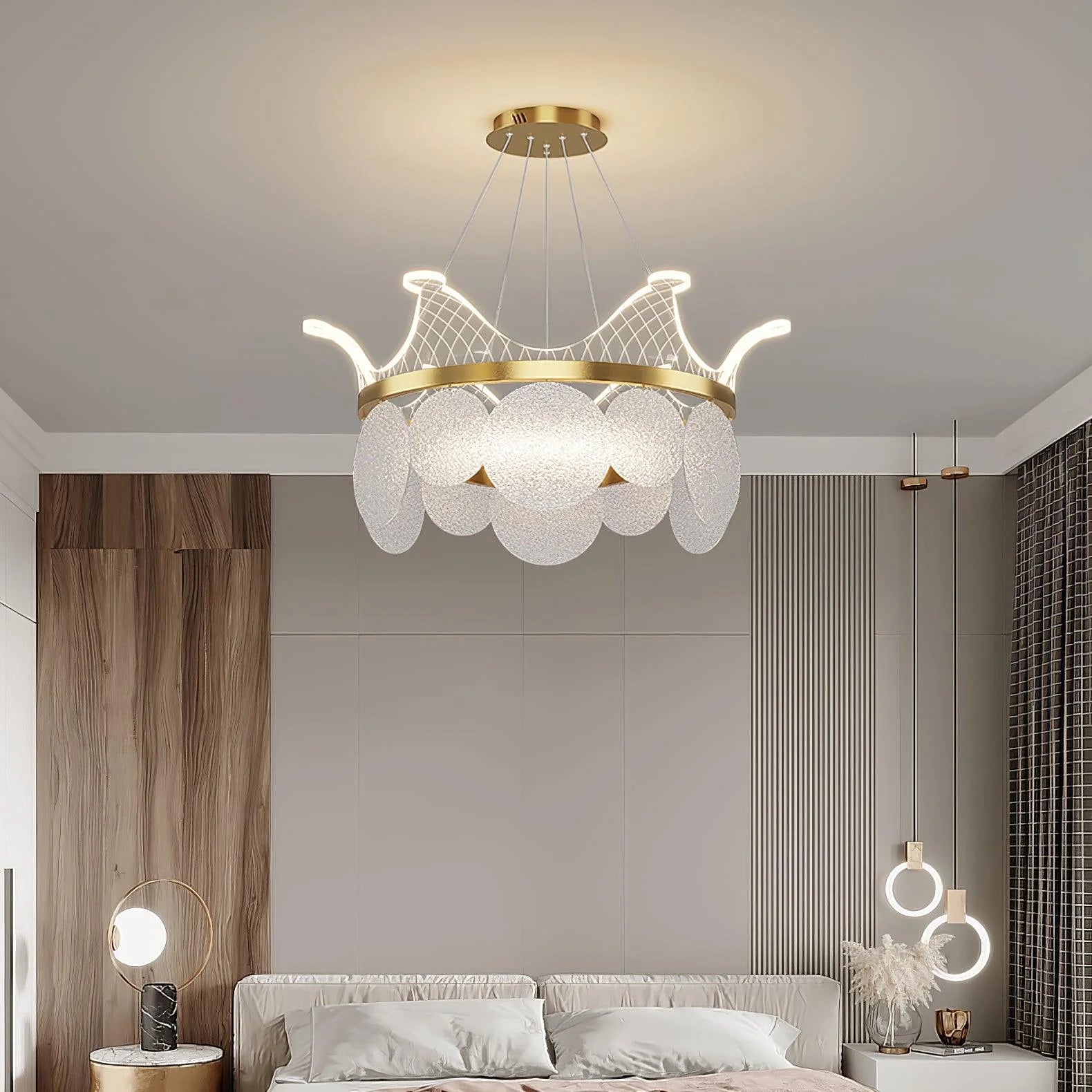 Luxury Crown Glass Chandelier 12