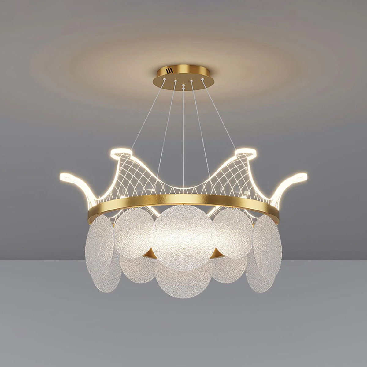 Luxury Crown Glass Chandelier 17