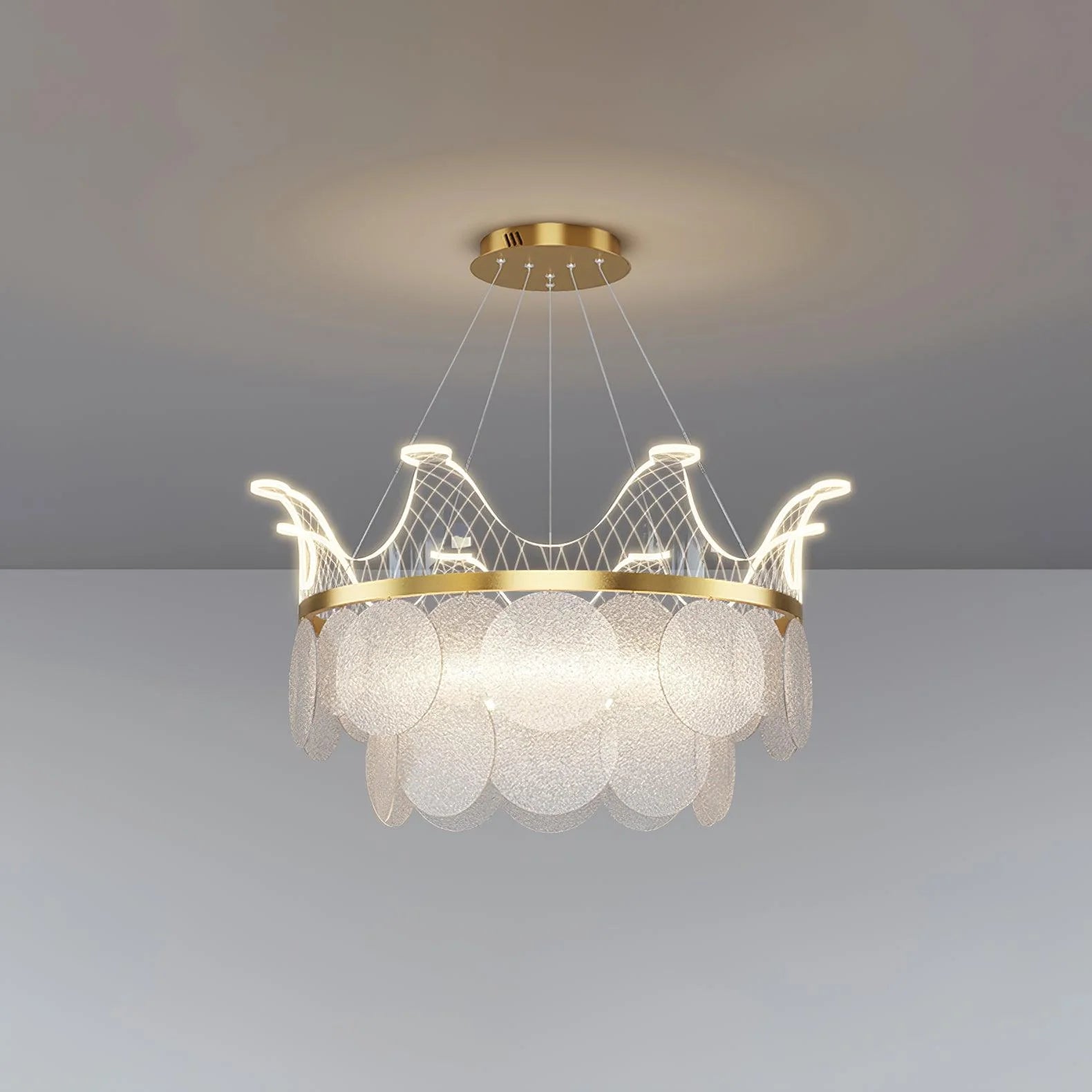 Luxury Crown Glass Chandelier 18