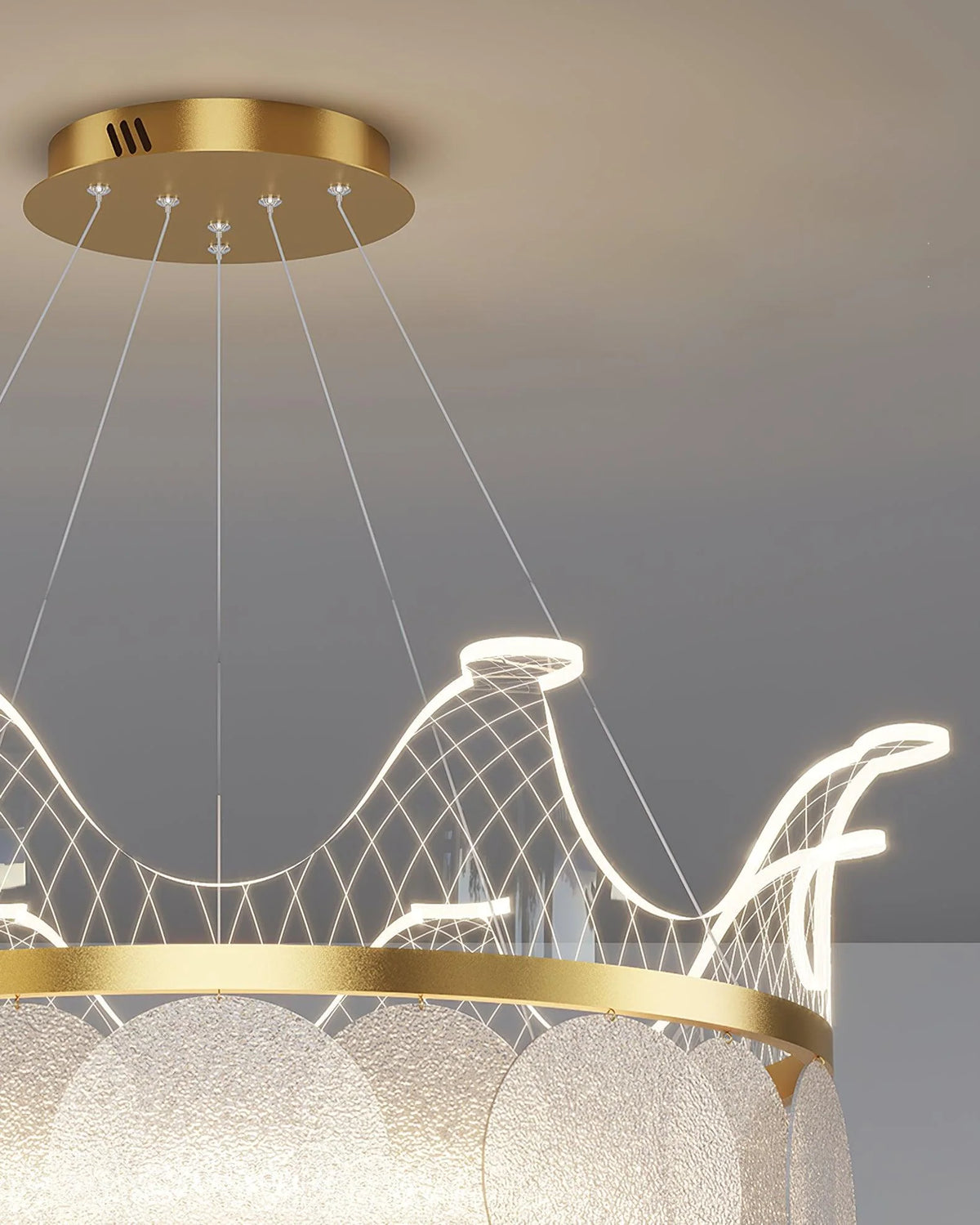 Luxury Crown Glass Chandelier 8