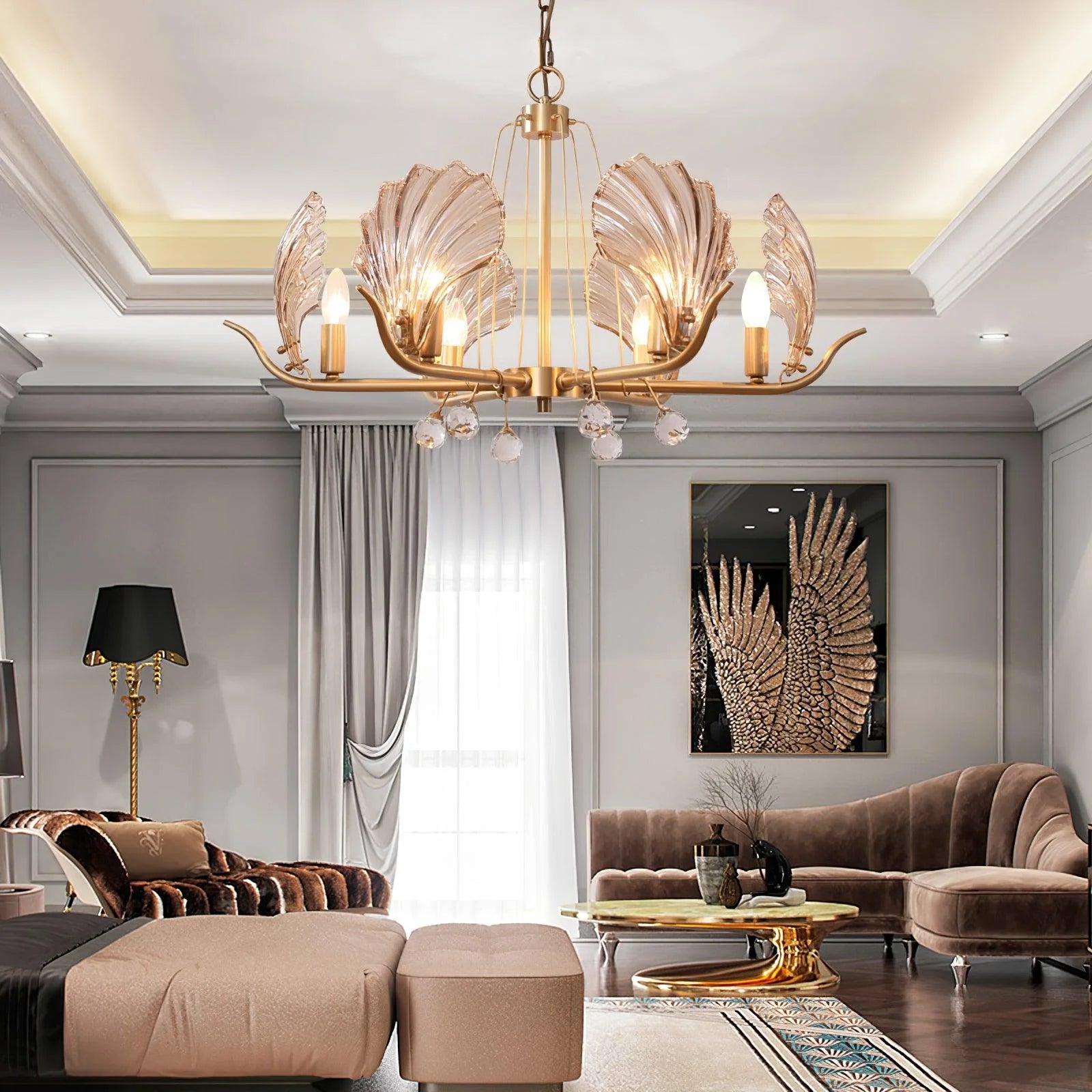 Luxury Shell Glass Chandelier 4