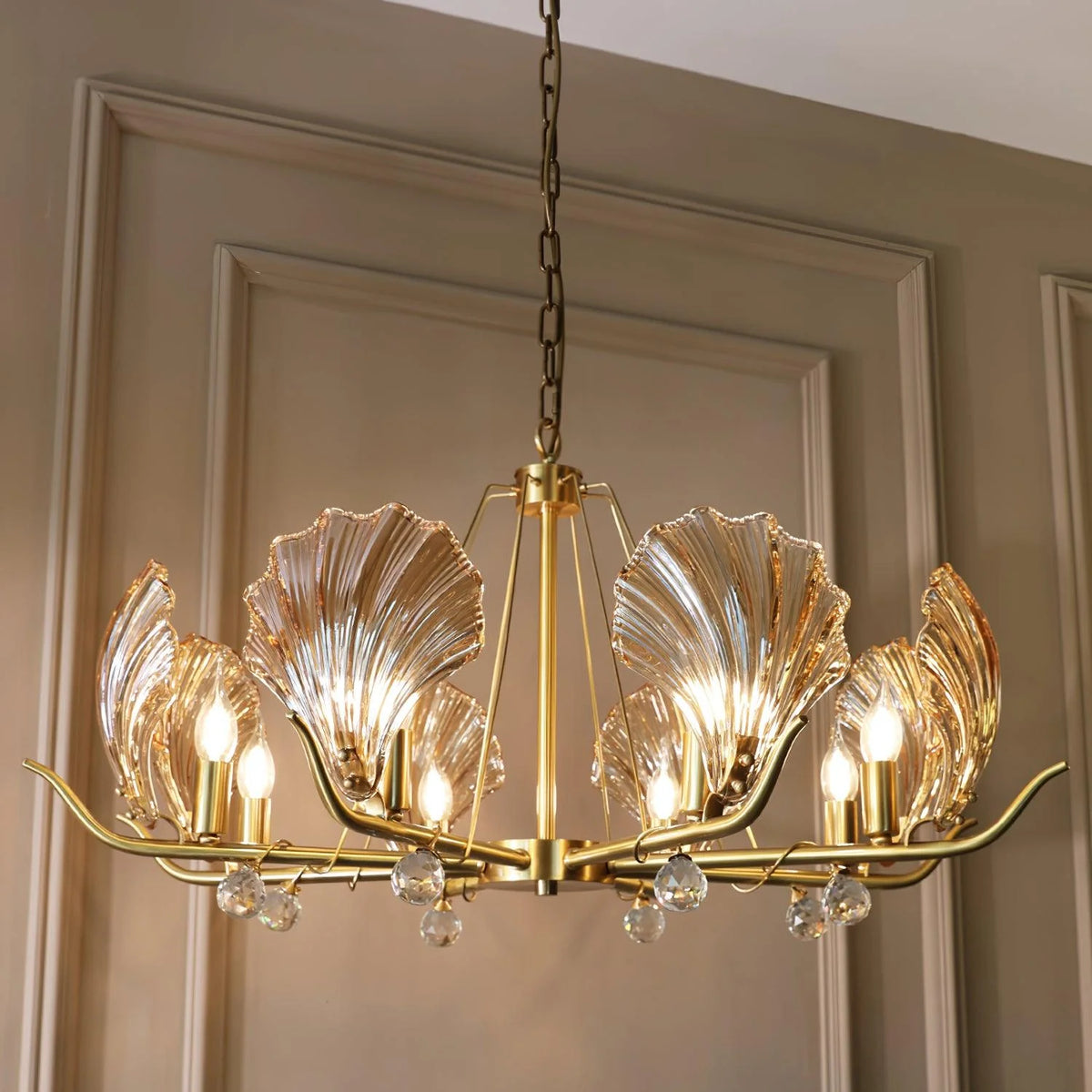 Luxury Shell Glass Chandelier 9